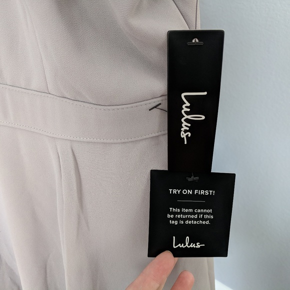 NWT Lulu's Forevermore gray skater halter dress - Picture 6 of 8